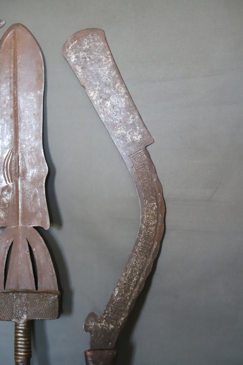 Three African Bladed Weapons—congo (drc), First Half Of The 20th Century-photo-3