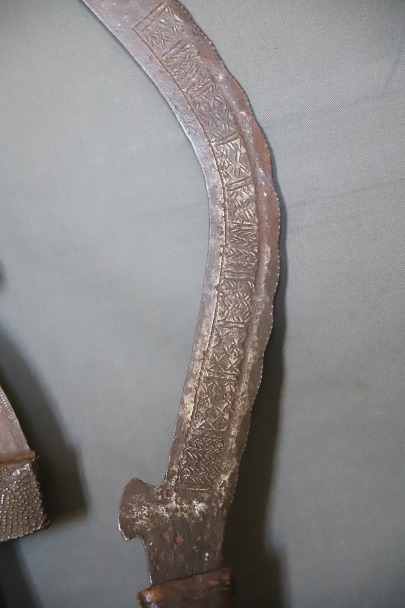 Three African Bladed Weapons—congo (drc), First Half Of The 20th Century-photo-4