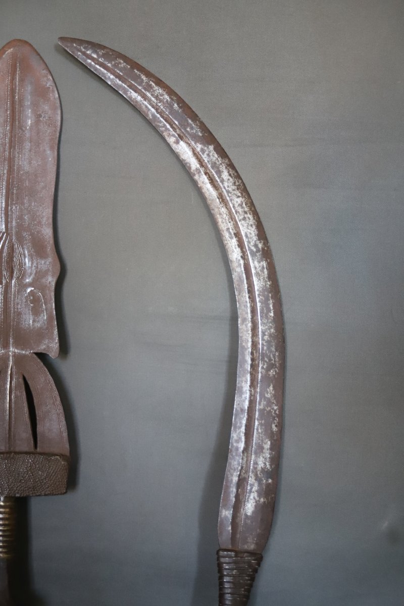 Three African Bladed Weapons—congo (drc), First Half Of The 20th Century-photo-6