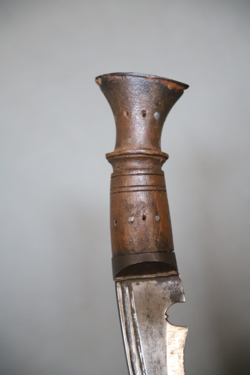 Couteau Népalais dit kukri de type militaire- Népal, fin 19ème 1ère moitié 20ème siècle-photo-3