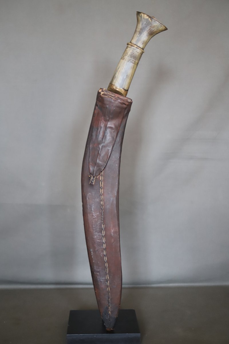 Ancien grand couteau Népalais dit kukri (kukuri) - Népal, 20ème siècle-photo-2