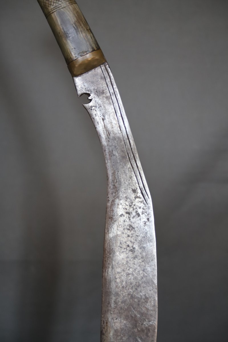 Ancien grand couteau Népalais dit kukri (kukuri) - Népal, 20ème siècle-photo-2