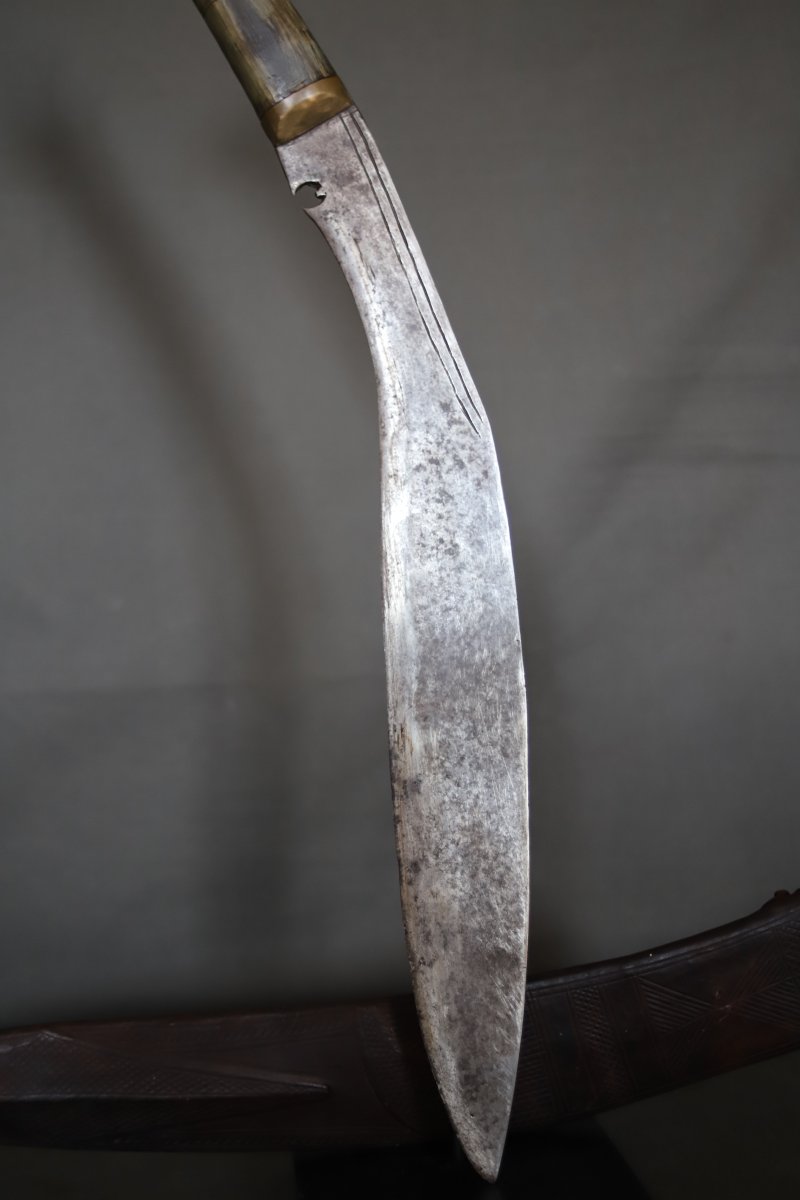 Ancien grand couteau Népalais dit kukri (kukuri) - Népal, 20ème siècle-photo-3
