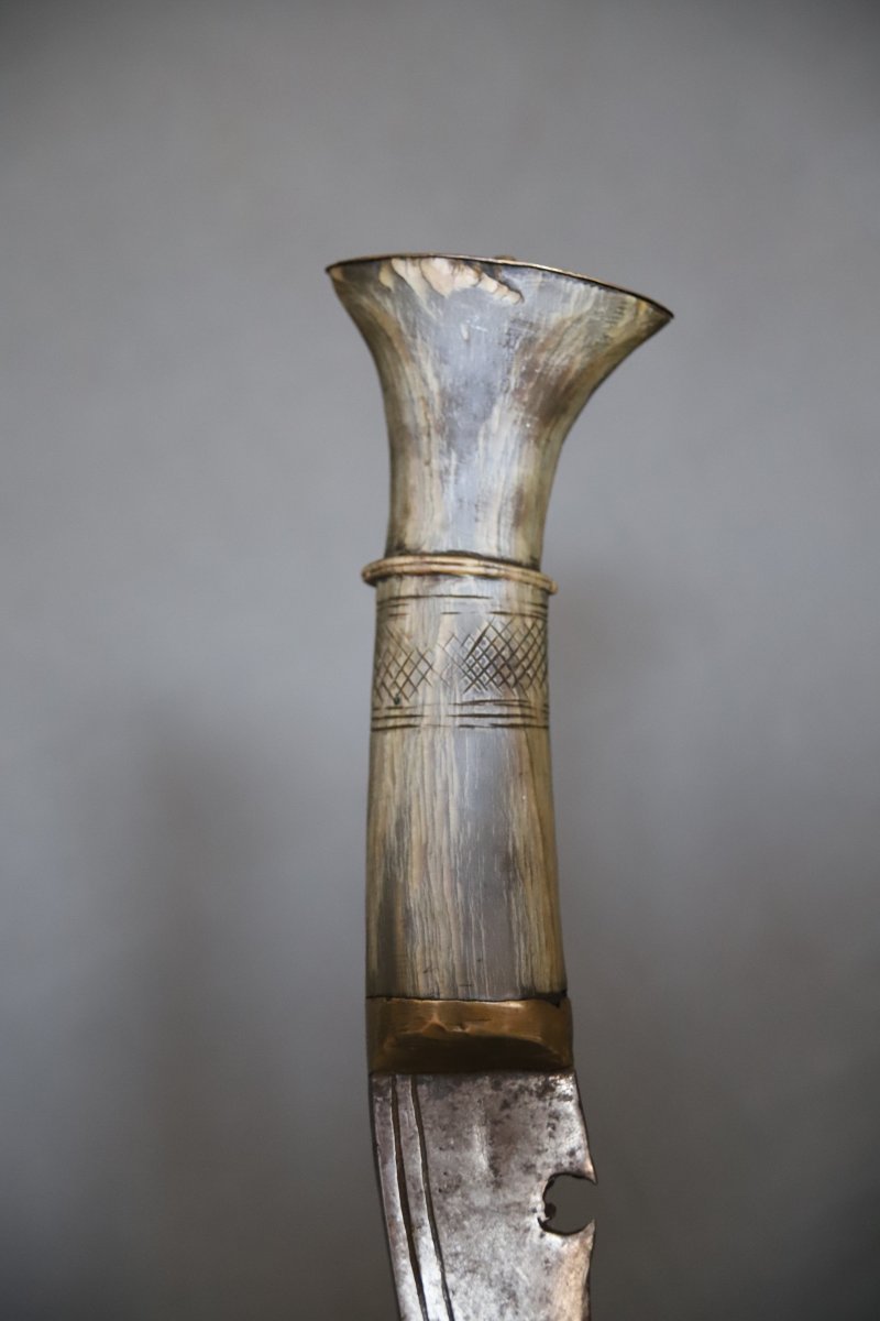 Ancien grand couteau Népalais dit kukri (kukuri) - Népal, 20ème siècle-photo-4