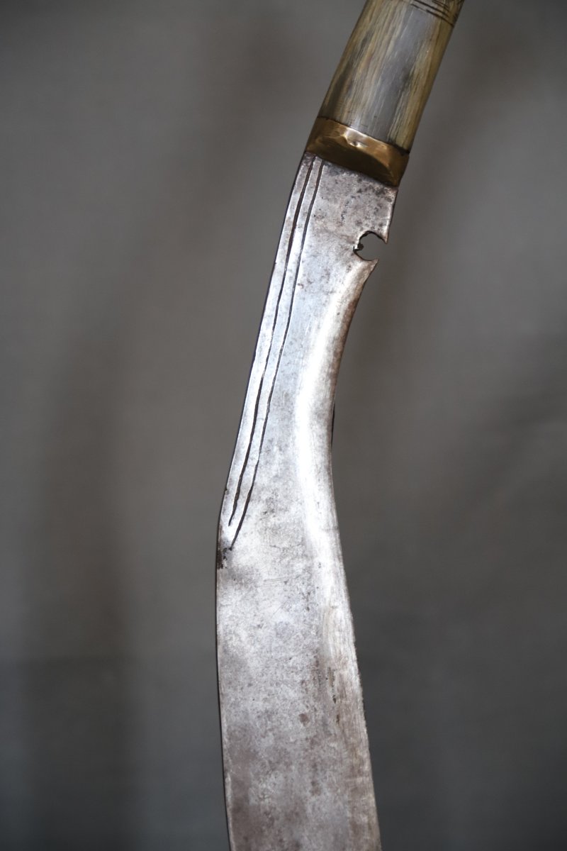 Ancien grand couteau Népalais dit kukri (kukuri) - Népal, 20ème siècle-photo-5