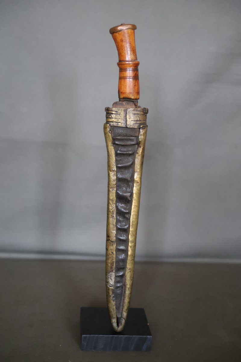 Un couteau utilitaire Népélais dans le style des kukris - népal, 19ème début 20ème siècle-photo-2