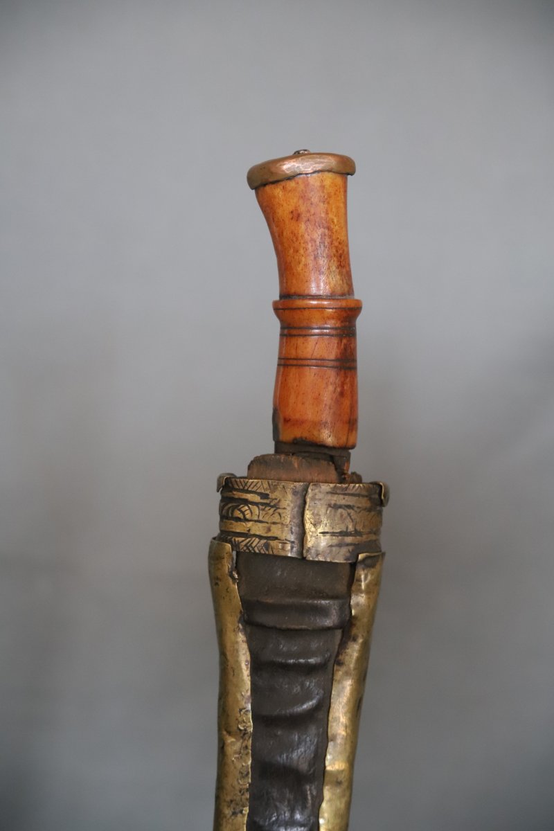 Un couteau utilitaire Népélais dans le style des kukris - népal, 19ème début 20ème siècle-photo-1
