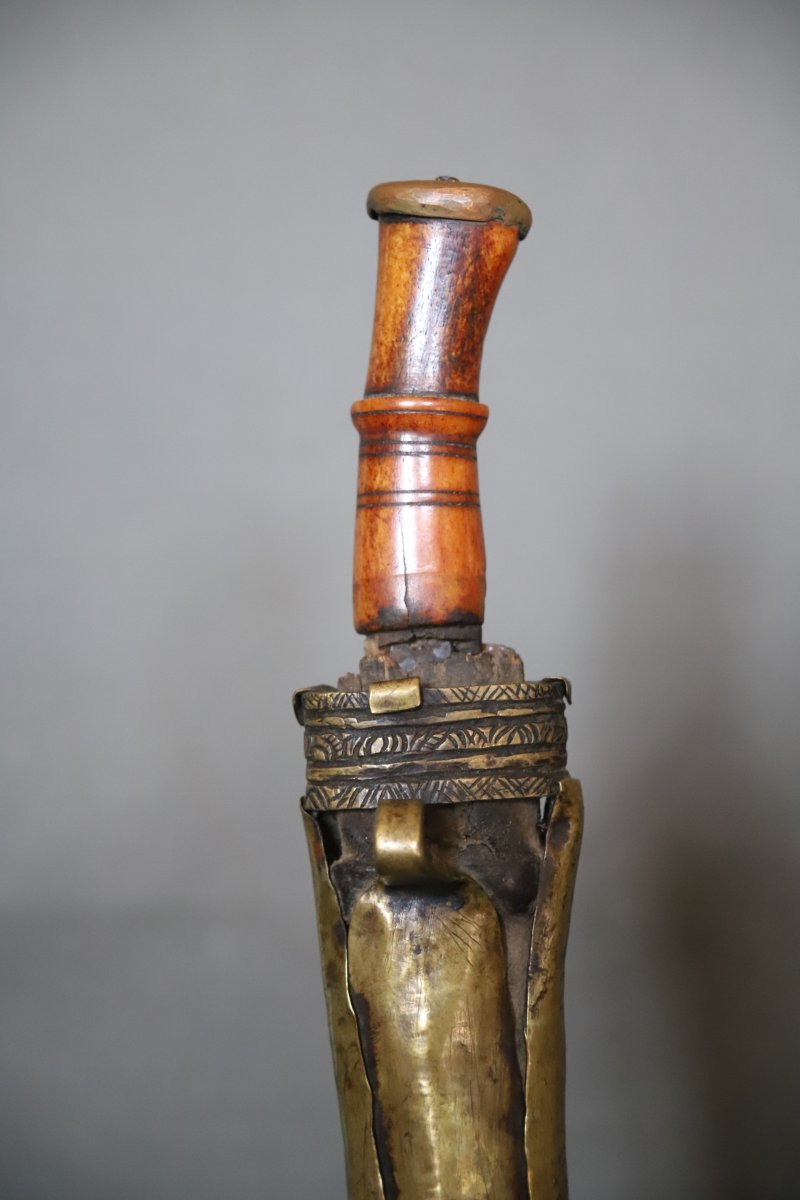 Un couteau utilitaire Népélais dans le style des kukris - népal, 19ème début 20ème siècle-photo-2