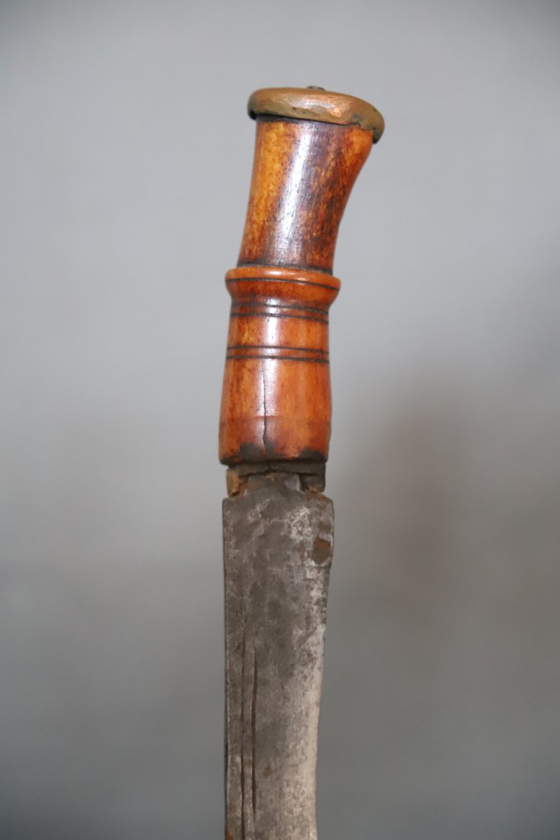Un couteau utilitaire Népélais dans le style des kukris - népal, 19ème début 20ème siècle-photo-5