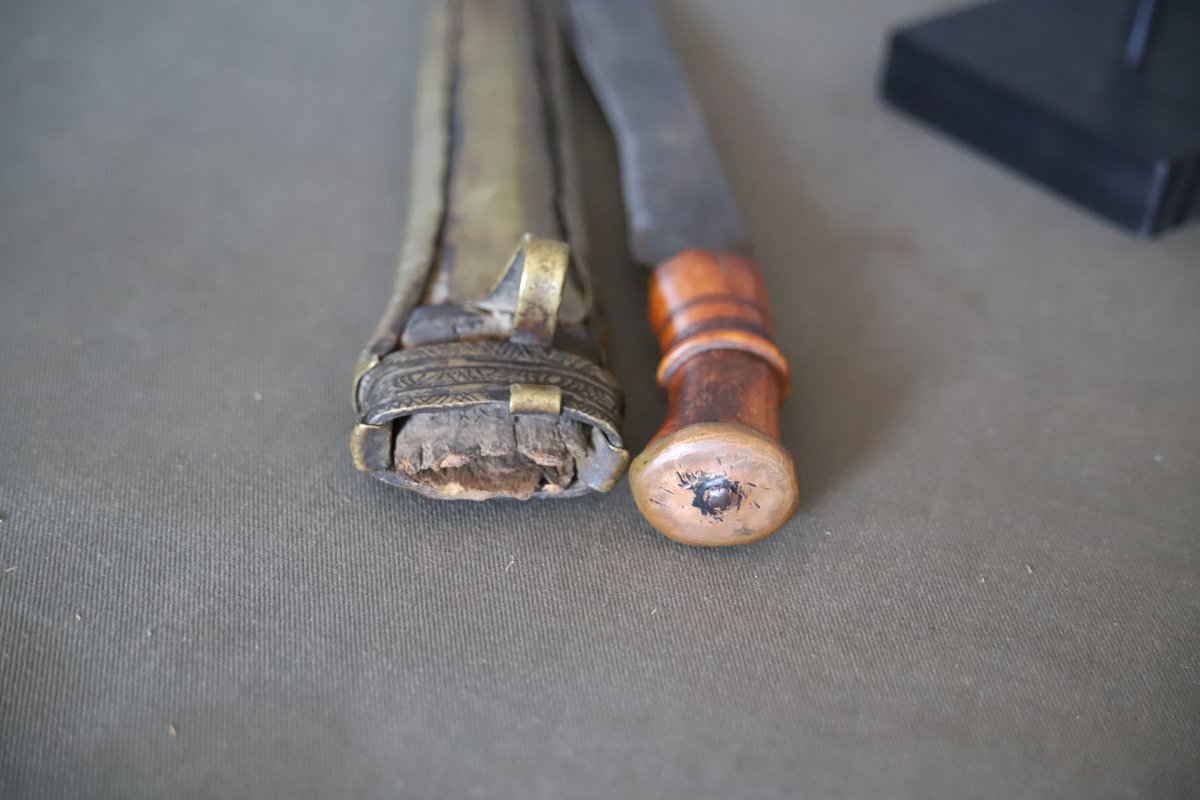 Un couteau utilitaire Népélais dans le style des kukris - népal, 19ème début 20ème siècle-photo-7