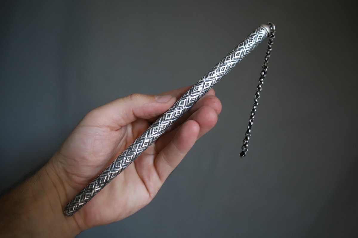 Silver Kohl Case - Levant, Arab Peoples, Late 19th–early 20th Century-photo-2