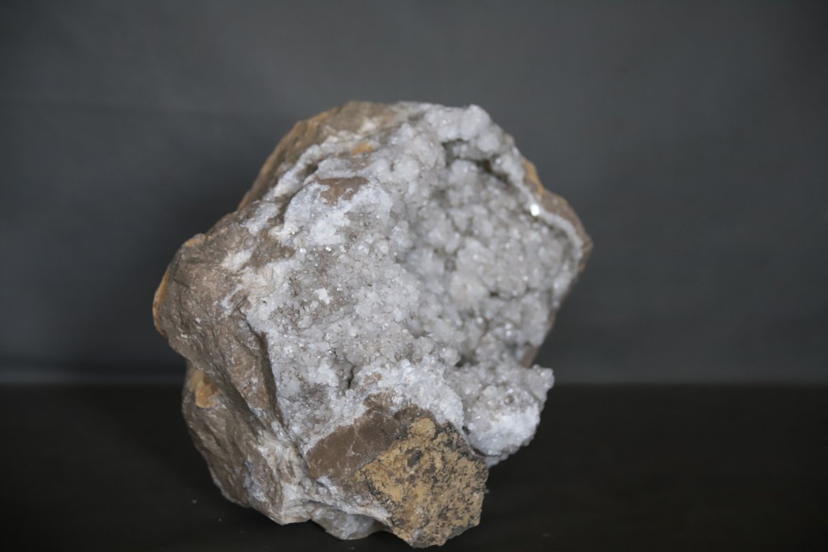 Minéralogie: minéraux, minéral, Grande géode de quartz des Landes -  France, 8,5kg-photo-3