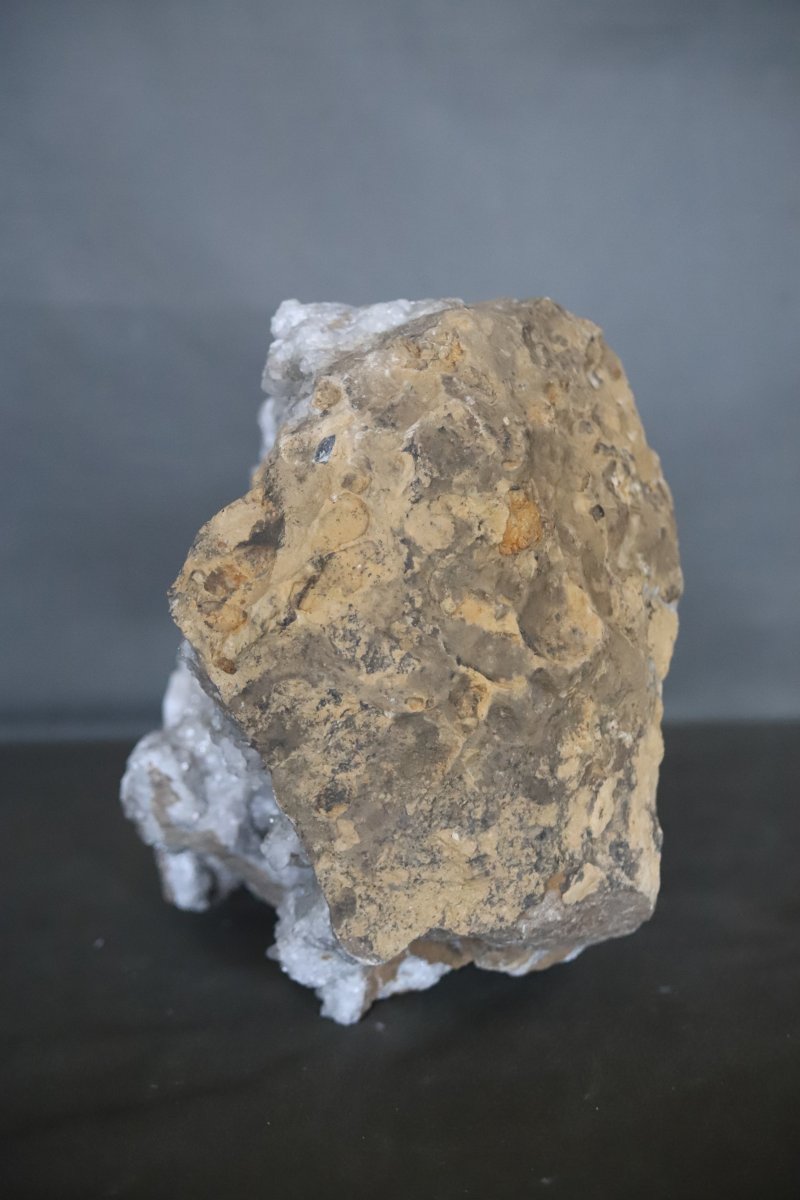 Minéralogie: minéraux, minéral, Grande géode de quartz des Landes -  France, 8,5kg-photo-4