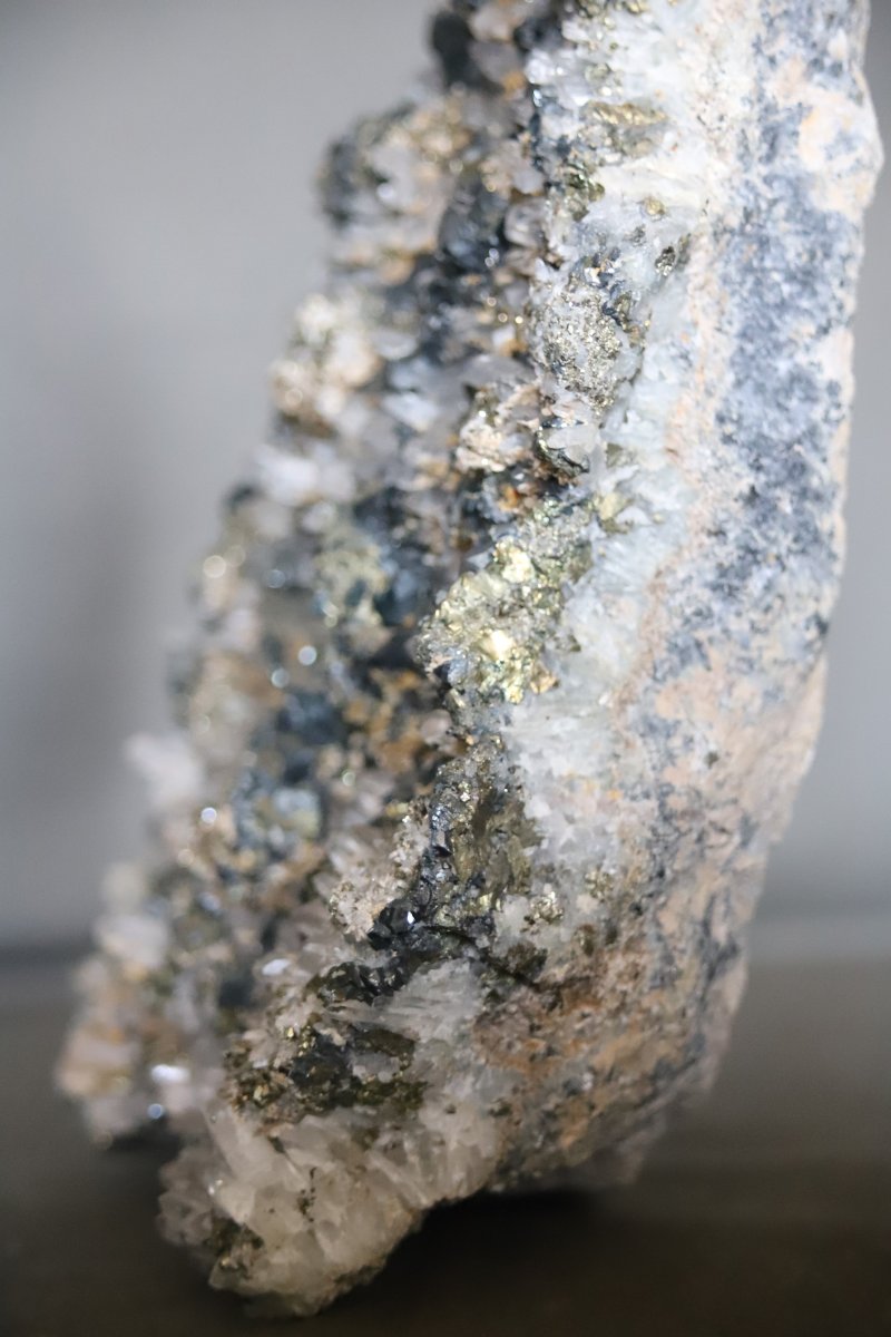Mineralogy: Minerals, Mineral, Quartz, Pyrite, Hematite - Bulgaria, 4.145 Kg-photo-4