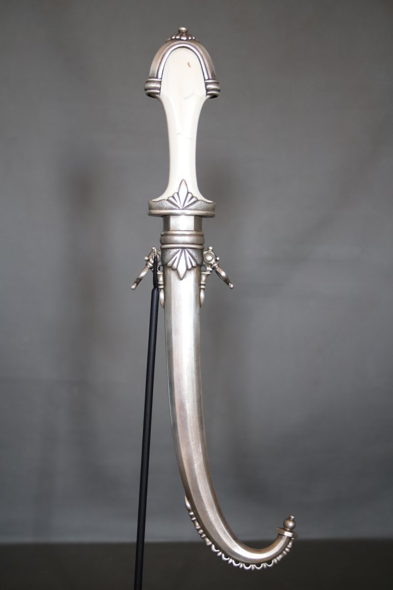 Dague Marocaine dite koumya, en argent et ivoire - Maroc, circa 1940-photo-2