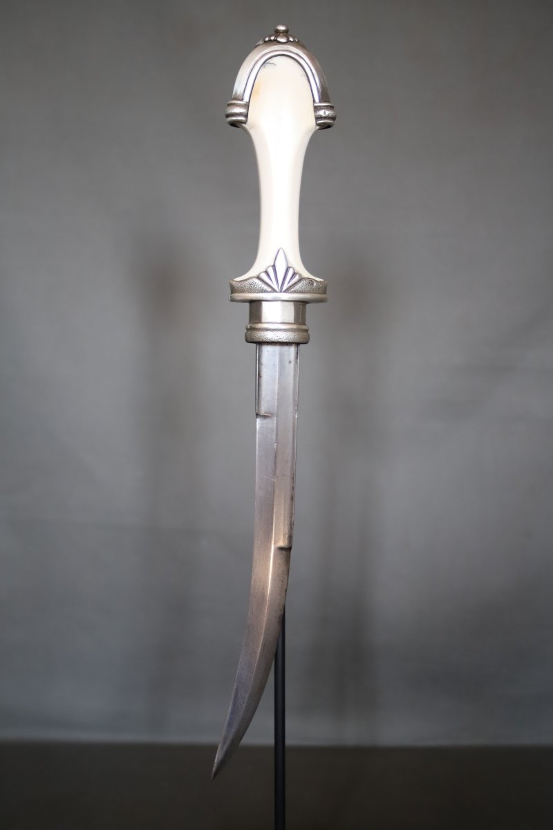 Dague Marocaine dite koumya, en argent et ivoire - Maroc, circa 1940-photo-3