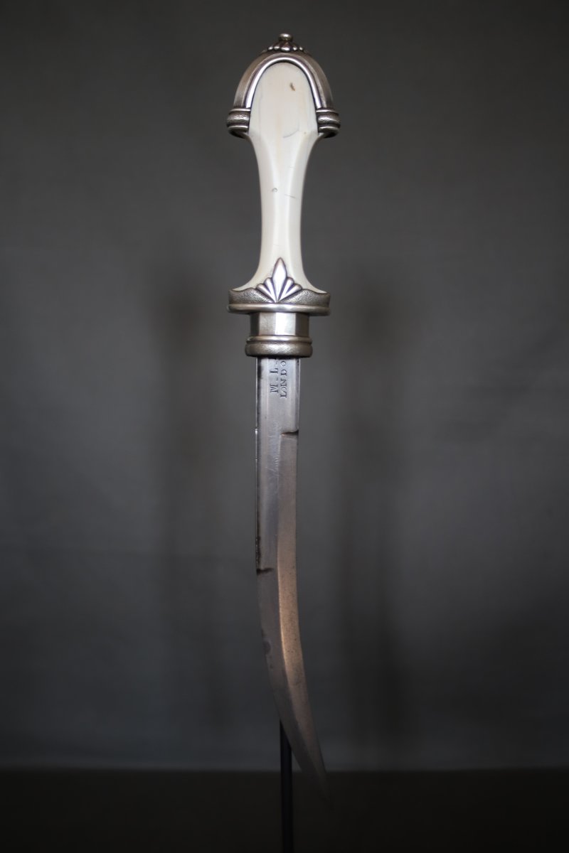 Dague Marocaine dite koumya, en argent et ivoire - Maroc, circa 1940-photo-4