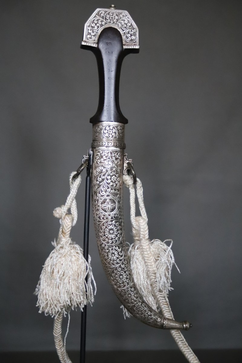 Dague Marocaine dite koumya à lame griffe de lion - Maroc, 19ème siècle-photo-2