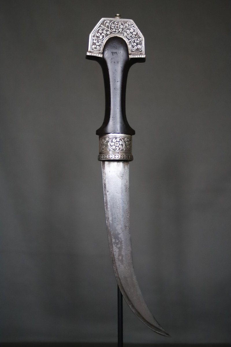 Dague Marocaine dite koumya à lame griffe de lion - Maroc, 19ème siècle-photo-1