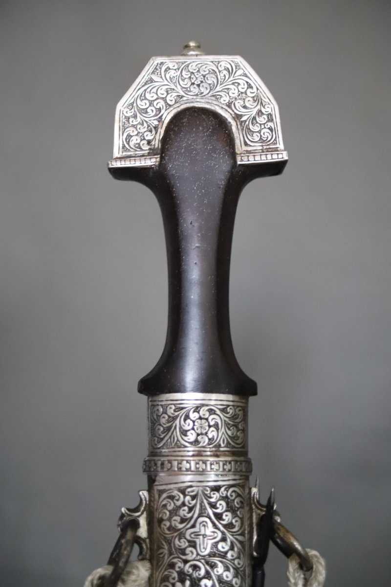 Dague Marocaine dite koumya à lame griffe de lion - Maroc, 19ème siècle-photo-2