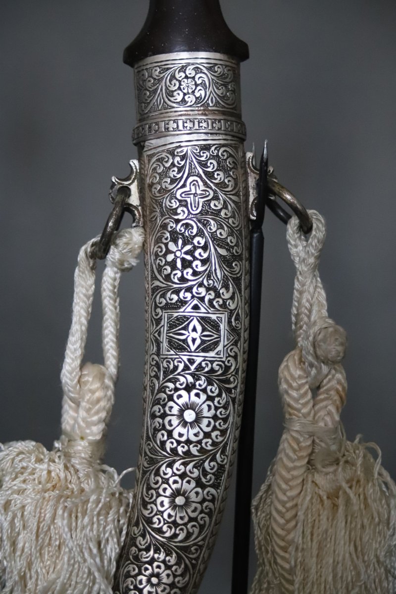 Dague Marocaine dite koumya à lame griffe de lion - Maroc, 19ème siècle-photo-4