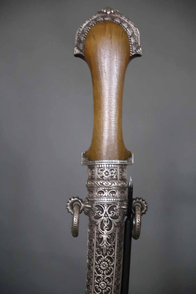 Dague (poignard) Marocaine Dite Koumya, Argent Et Corne Blonde - Maroc, fin 19ème début 20ème -photo-1