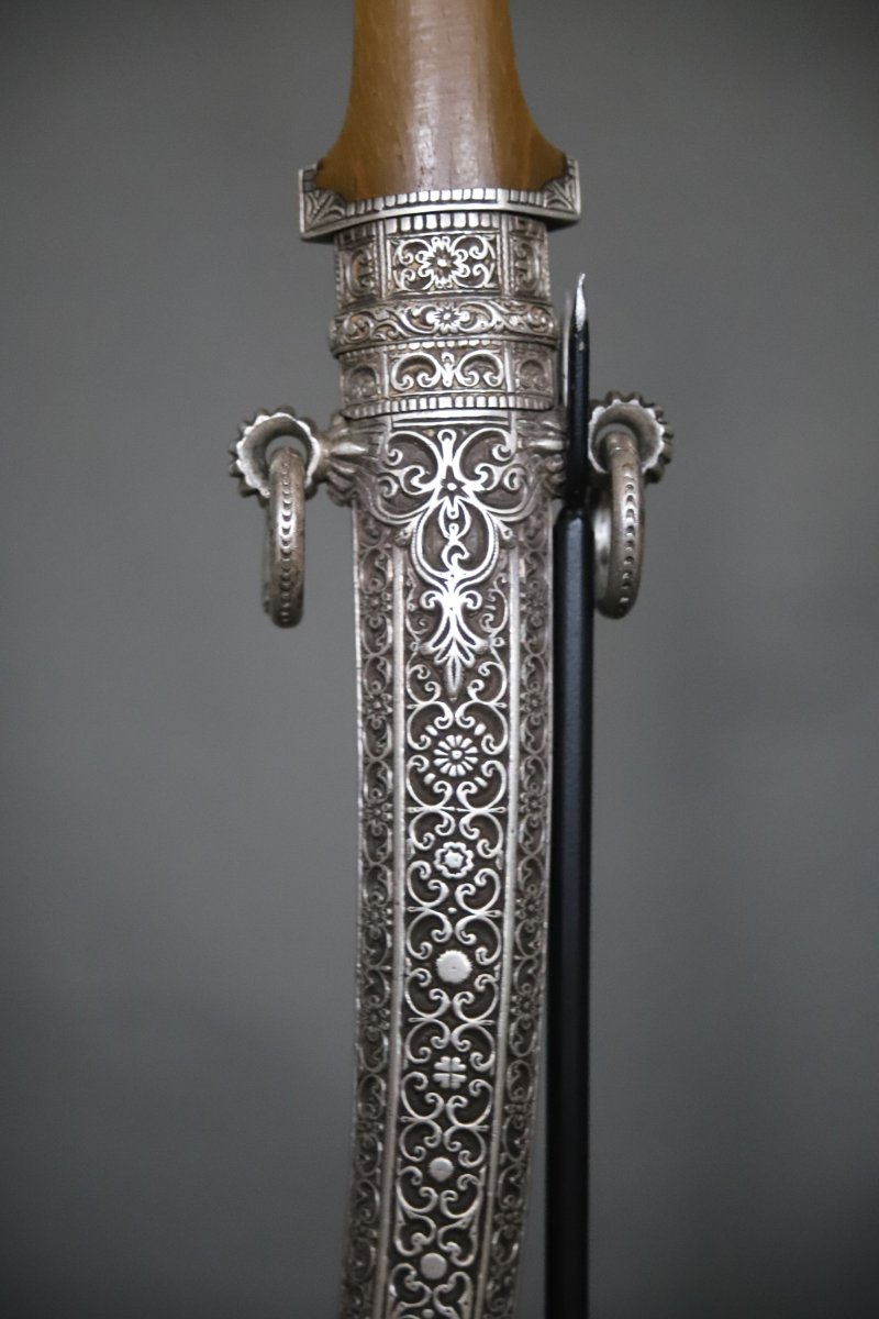 Dague (poignard) Marocaine Dite Koumya, Argent Et Corne Blonde - Maroc, fin 19ème début 20ème -photo-4