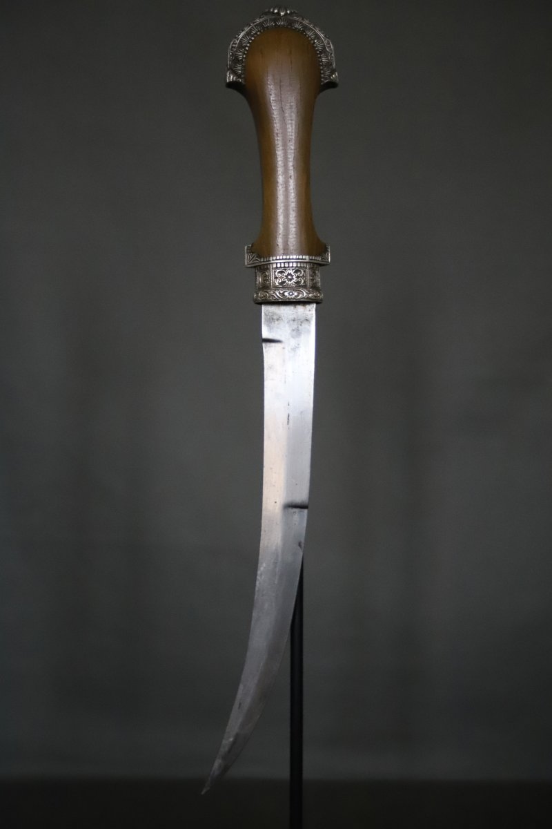 Dague (poignard) Marocaine Dite Koumya, Argent Et Corne Blonde - Maroc, fin 19ème début 20ème -photo-6