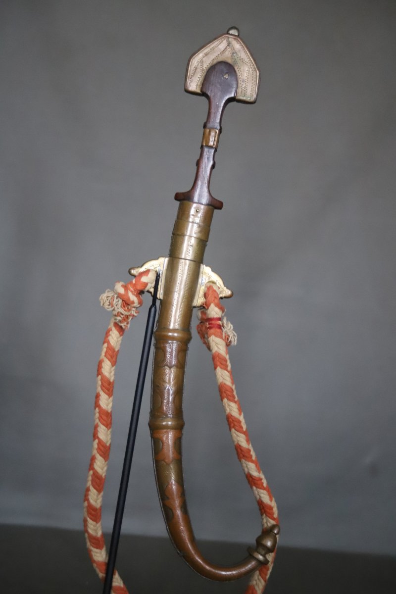 Moroccan Dagger (pistol) Known As Koumya - Morocco, Mesfioua Tribe, 19th Century-photo-2