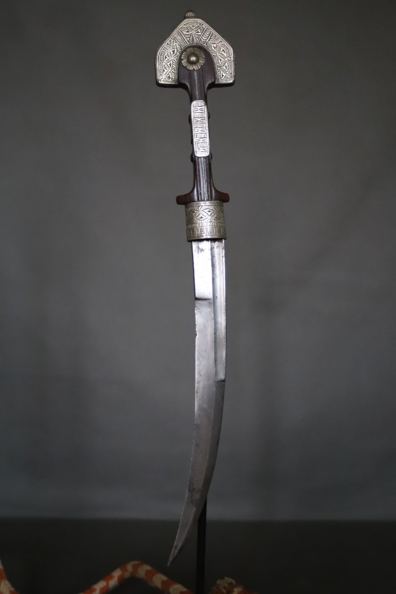 Moroccan Dagger (pistol) Known As Koumya - Morocco, Mesfioua Tribe, 19th Century-photo-3