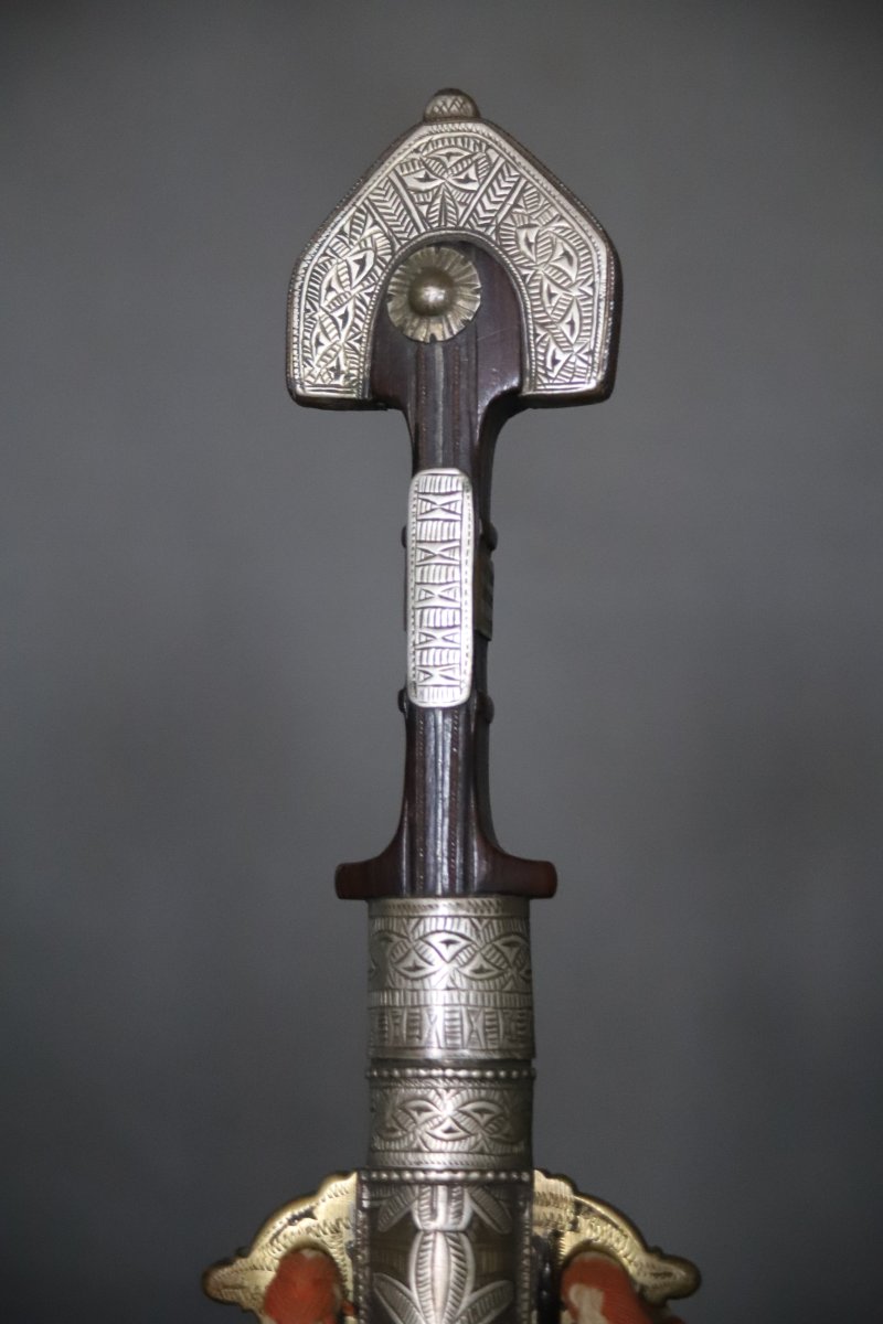 Moroccan Dagger (pistol) Known As Koumya - Morocco, Mesfioua Tribe, 19th Century-photo-2
