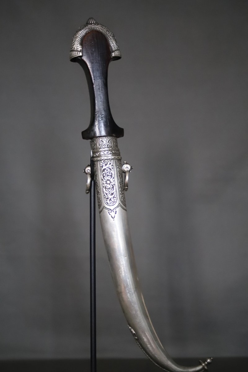 Dague Marocaine dite koumya, en argent - Maroc, milieu 20ème siècle-photo-2
