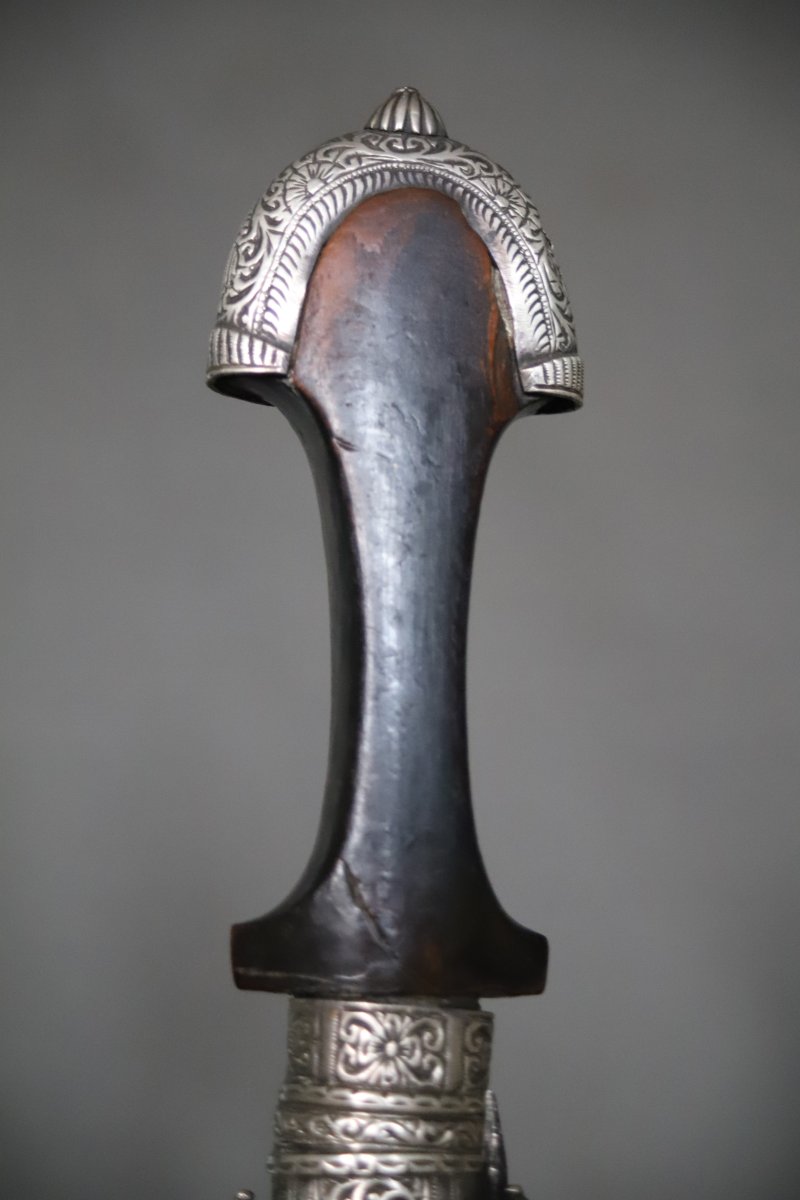Dague Marocaine dite koumya, en argent - Maroc, milieu 20ème siècle-photo-1