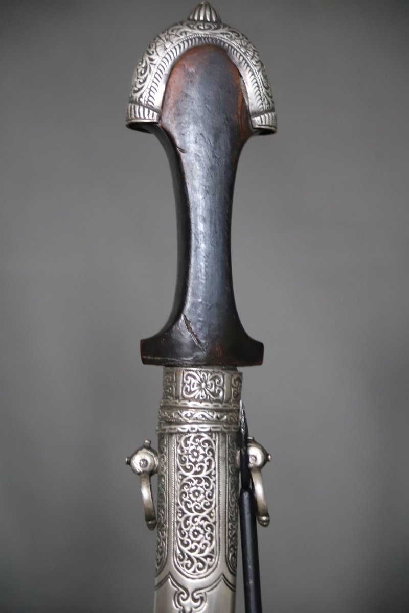 Dague Marocaine dite koumya, en argent - Maroc, milieu 20ème siècle-photo-2