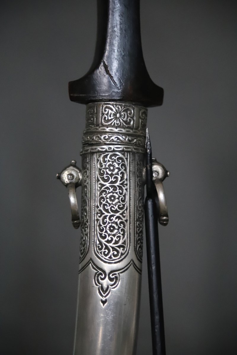 Dague Marocaine dite koumya, en argent - Maroc, milieu 20ème siècle-photo-3