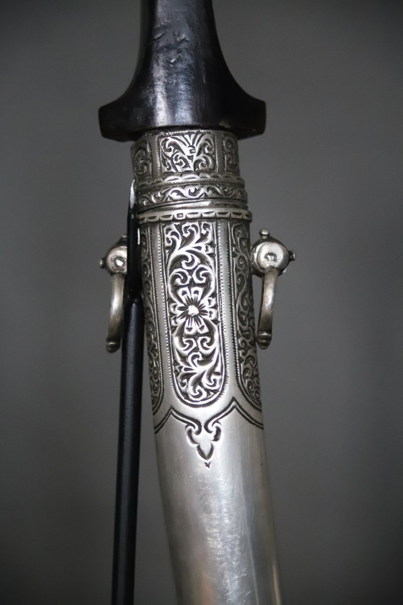 Dague Marocaine dite koumya, en argent - Maroc, milieu 20ème siècle-photo-5