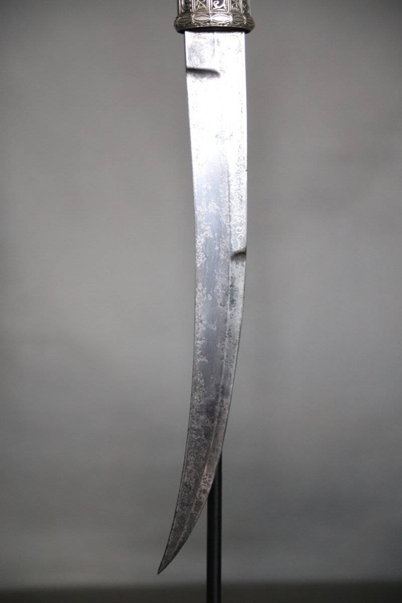  Moroccan Dagger Known As A "koumya," Silver And Horn - Morocco, Late 19th To Early 20th-photo-5
