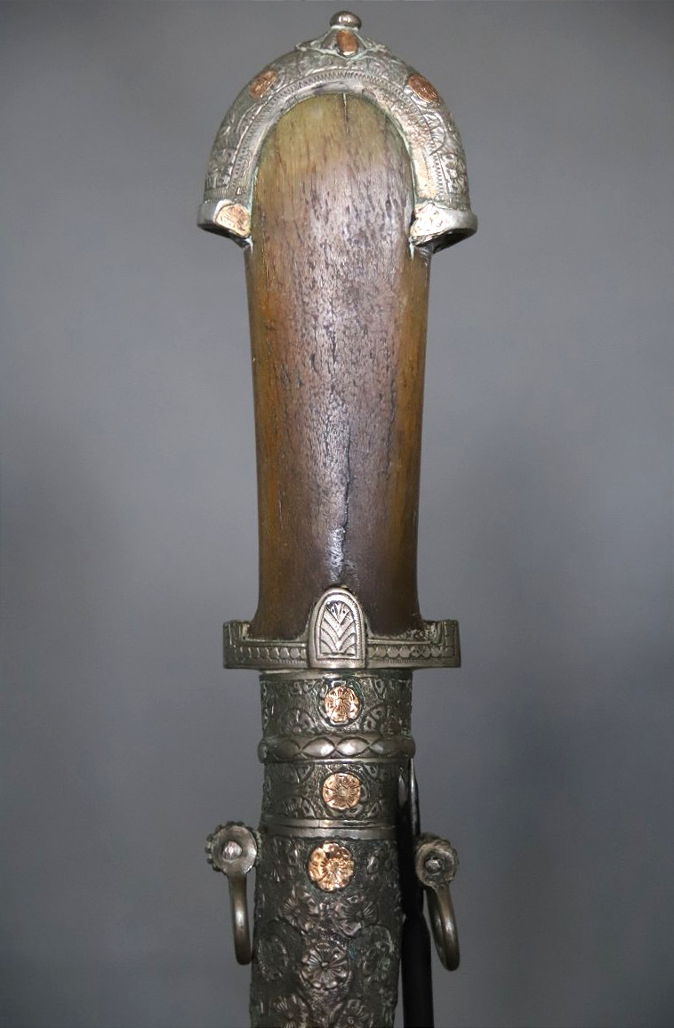  Moroccan Dagger Known As A "koumya," Silver, Gold, And Light-colored Horn - Morocco, Late 19th To Early 20th Century-photo-3