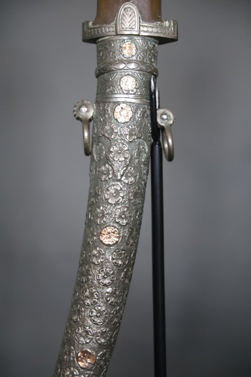  Moroccan Dagger Known As A "koumya," Silver, Gold, And Light-colored Horn - Morocco, Late 19th To Early 20th Century-photo-3