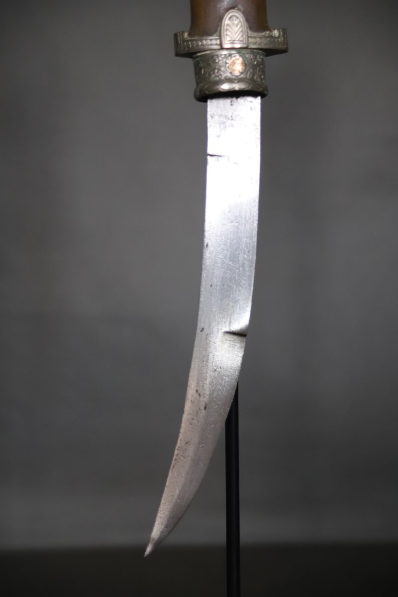  Moroccan Dagger Known As A "koumya," Silver, Gold, And Light-colored Horn - Morocco, Late 19th To Early 20th Century-photo-6