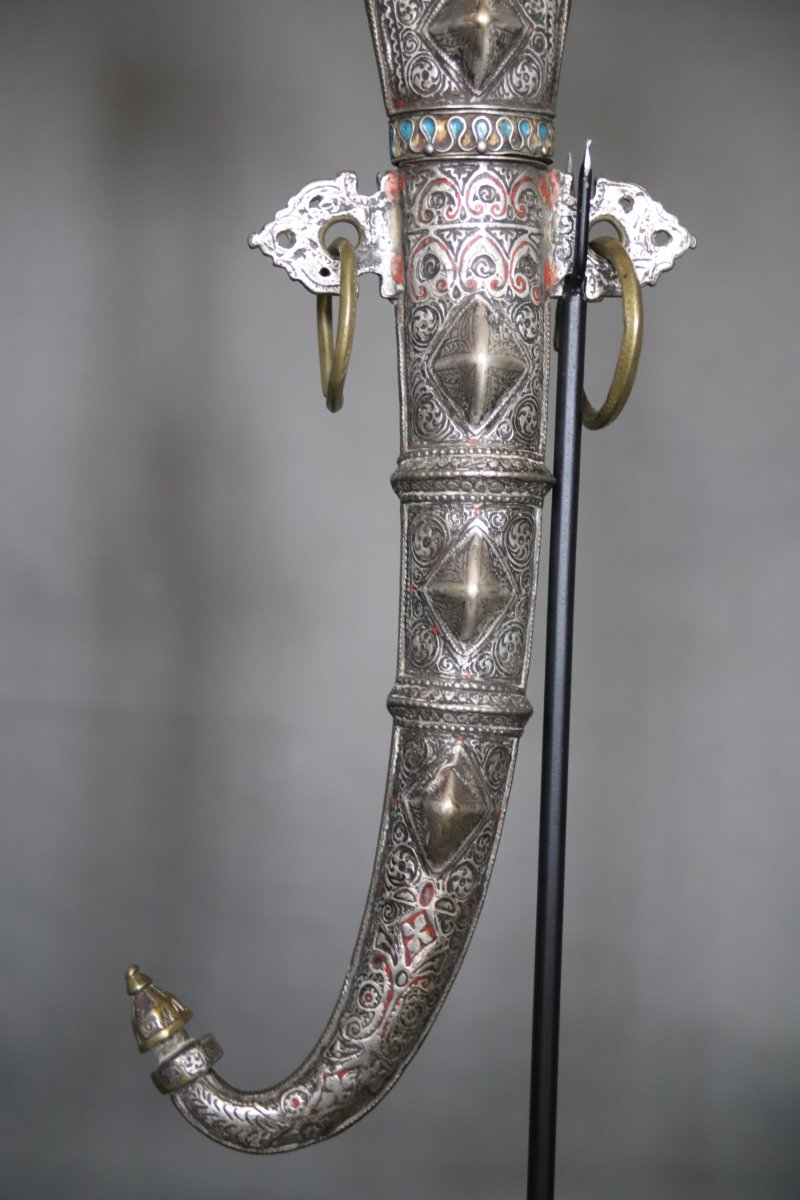 Dague Marocaine dite koumya "chapeau de gendarme" - Sud du Maroc, 19ème siècle  -photo-2