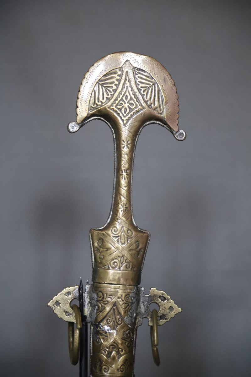 Dague Marocaine dite koumya "chapeau de gendarme" - Sud du Maroc, 19ème siècle  -photo-3