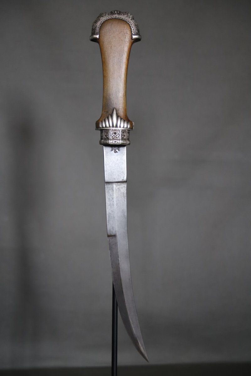 Dague Marocaine Dite Koumya, Argent Et Corne Blonde - Maroc, fin 19ème début 20ème -photo-1