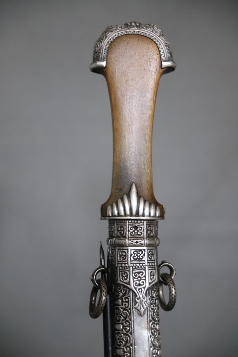 Dague Marocaine Dite Koumya, Argent Et Corne Blonde - Maroc, fin 19ème début 20ème -photo-2