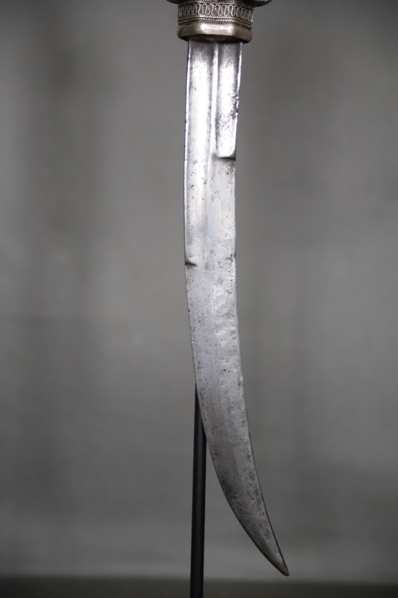 Moroccan Dagger Known As A "koumya," Silver And Light-colored Horn - Morocco, Late 19th To Early 20th Century-photo-7