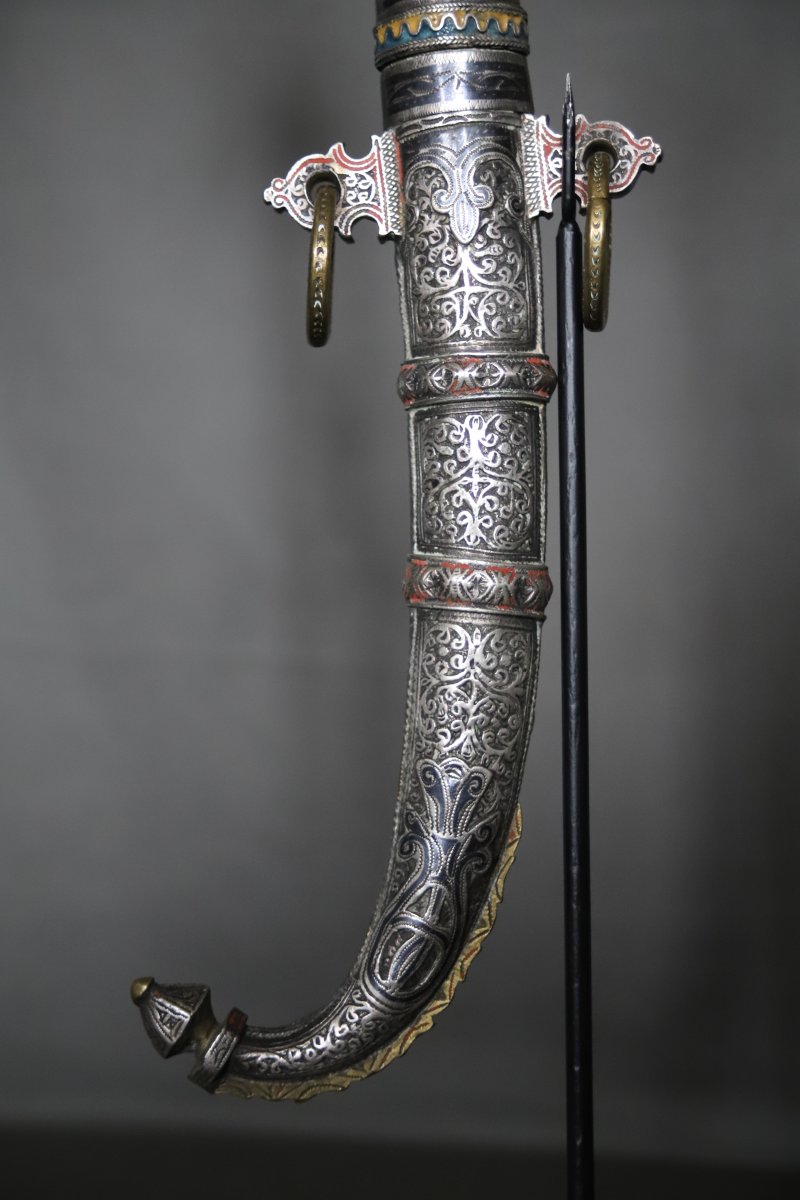 Moroccan Dagger Known As A "koumya" - Southern Morocco, Circa 1900-photo-3