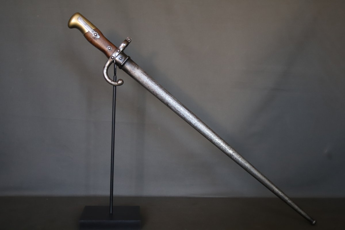  Baïonnette Française modèle gras 1874 - France, datée 1878-photo-2