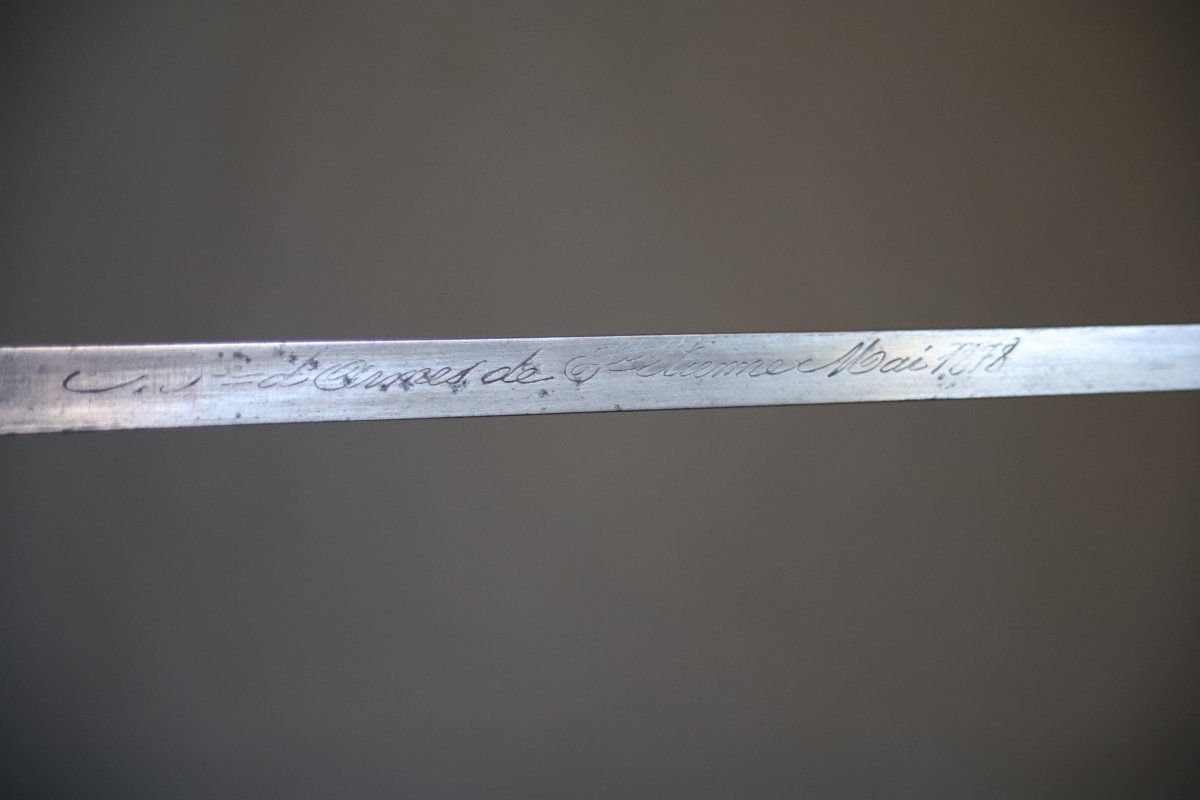  Baïonnette Française modèle gras 1874 - France, datée 1878-photo-4