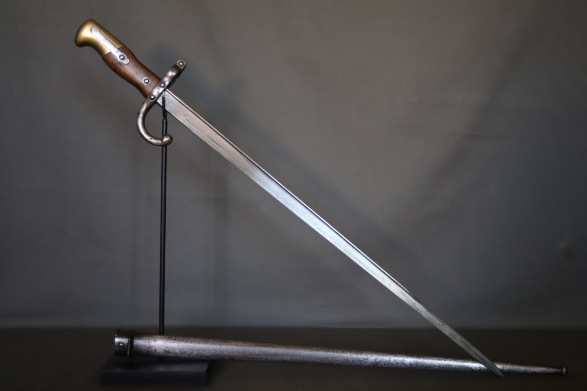  Baïonnette Française modèle gras 1874 - France, datée 1878-photo-1