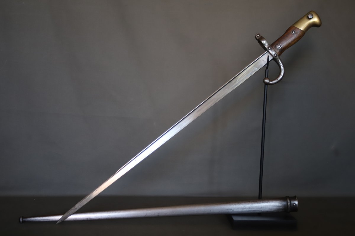  Baïonnette Française modèle gras 1874 - France, datée 1878-photo-2
